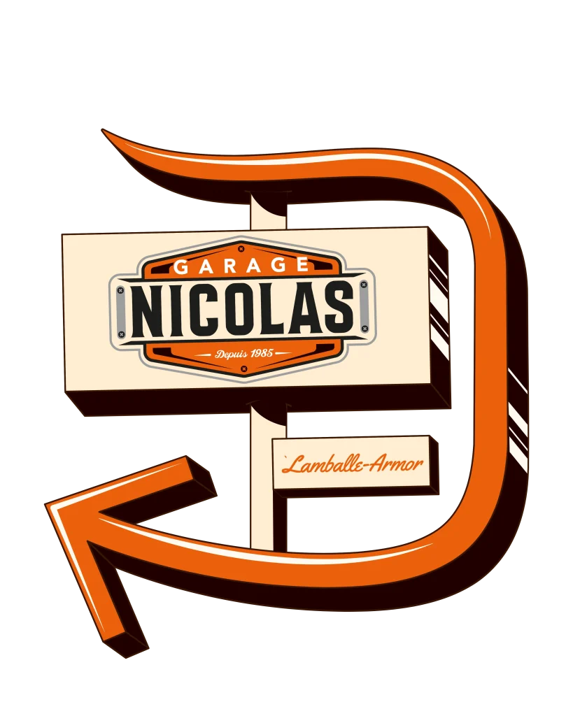 Panneau Garage Nicolas Lamballe au garage automobile à Lamballe